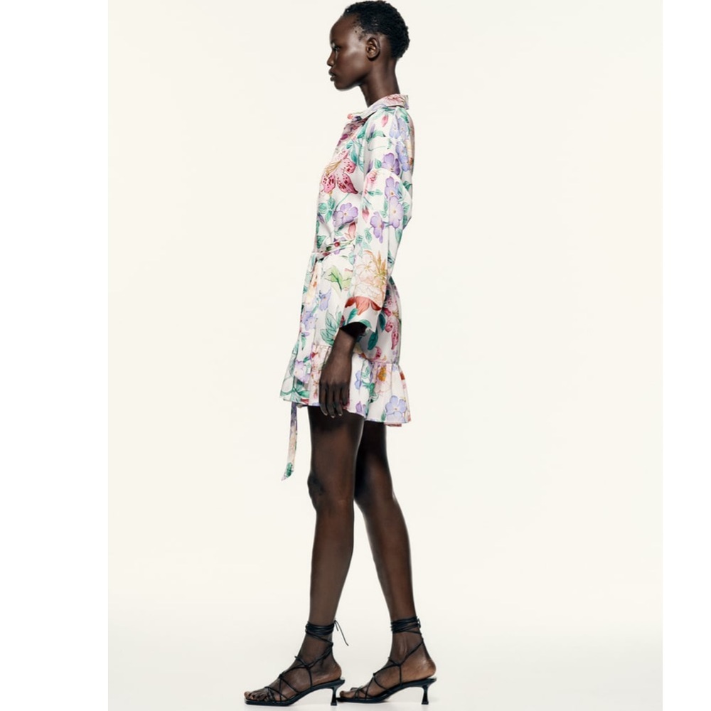 ✅SoLD✅Zara floral shirtdress - Picture 9 of 15